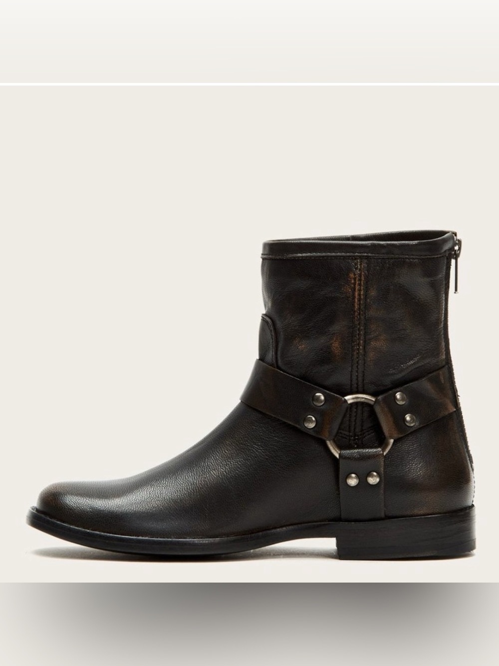 FRYE Phillip Harness Short Leather Boots size 10